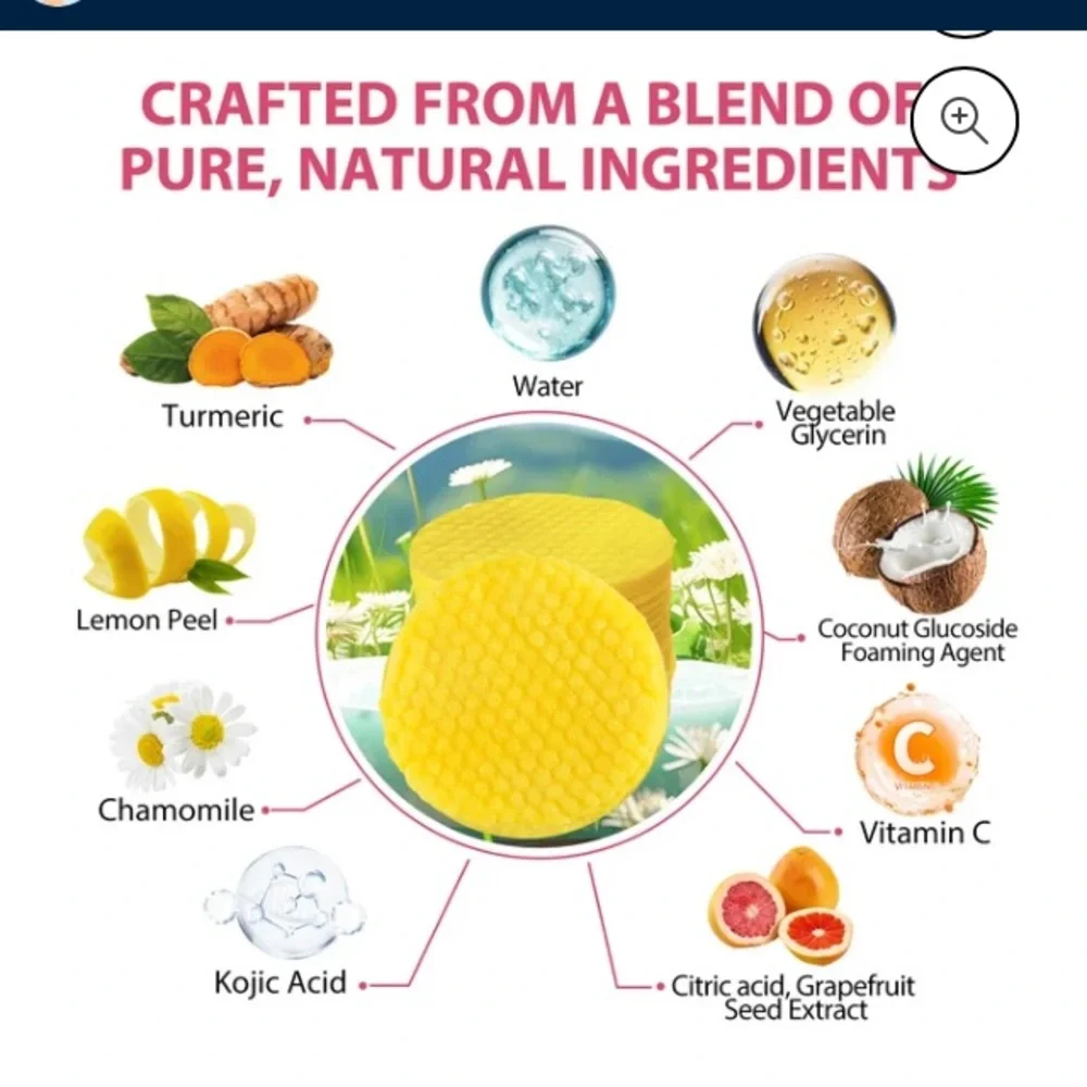 80 Kojic Acid Turmeric Cleansing Pads Face Mild Non-Irritating All Skin Type